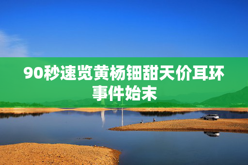 90秒速览黄杨钿甜天价耳环事件始末